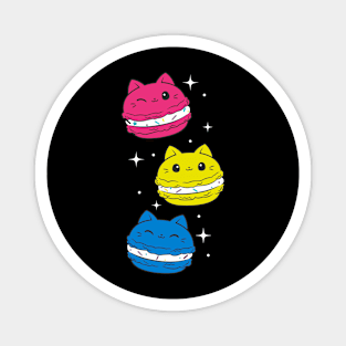 Pansexual Pride Flag Month Pansexuality Cat Cute Macaron Magnet